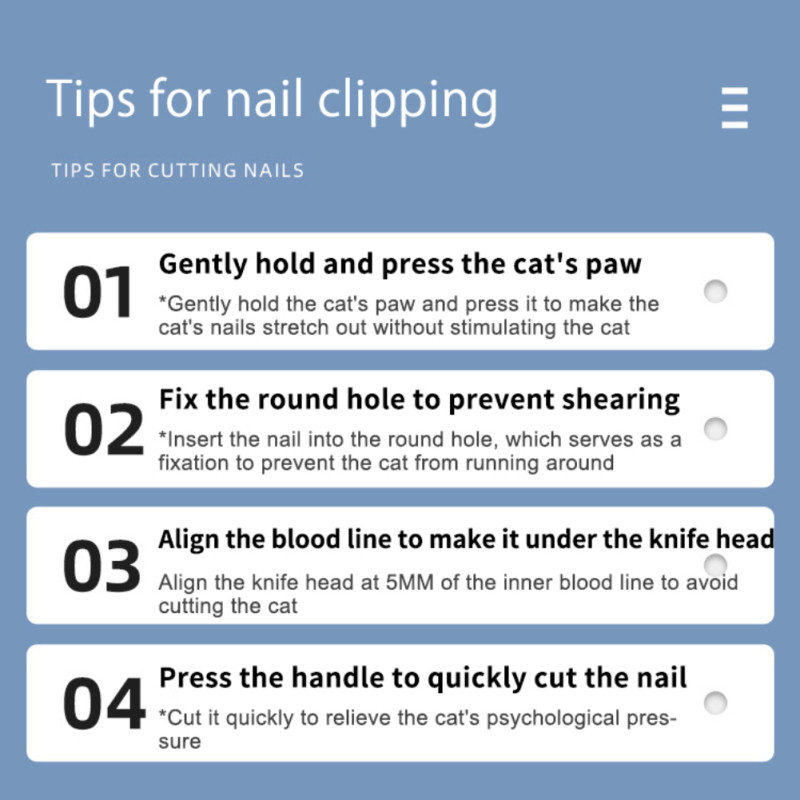 2 mm škarica za nokte za male mačke Okrugla rupa od nehrđajućeg čelika Potrepštine za zaštitu od slučajnih ozljeda Pribor za mačke Predmeti za kućne ljubimce