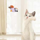 Kerge 1 komplekt, vastupidav simulatsioon lind lemmikloomakass mänguasi Armas kassi õrritav mänguasi Sisseehitatud heliga lemmikloomatarbed