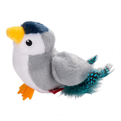 Kerge 1 komplekt, vastupidav simulatsioon lind lemmikloomakass mänguasi Armas kassi õrritav mänguasi Sisseehitatud heliga lemmikloomatarbed