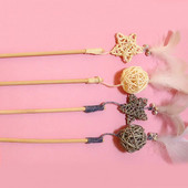 Interaktiivne kassipulk Vastupidav kassitõusmispulk, puidust loominguline kuju, hea siseruumides ja väljas kasutamiseks mõeldud kassitõusmispulk lemmiklooma interaktiivne mänguasi