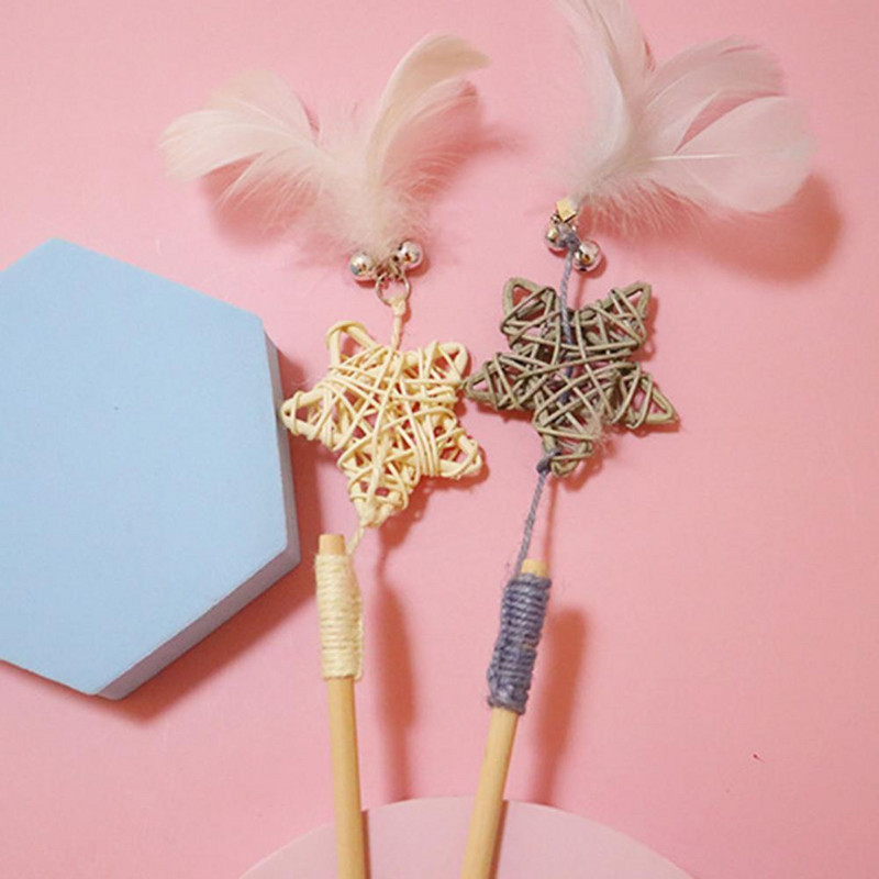 Interaktiivne kassipulk Vastupidav kassitõusmispulk, puidust loominguline kuju, hea siseruumides ja väljas kasutamiseks mõeldud kassitõusmispulk lemmiklooma interaktiivne mänguasi