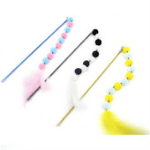 Igračke za kućne ljubimce Fluffy Ball Cat Stick Oprema za mačke Fluffy Ball Feather Cat Chew ublažiti dosadu Interaktivne igračke Pribor za kućne ljubimce