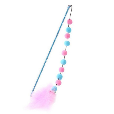 Igračke za kućne ljubimce Fluffy Ball Cat Stick Oprema za mačke Fluffy Ball Feather Cat Chew ublažiti dosadu Interaktivne igračke Pribor za kućne ljubimce