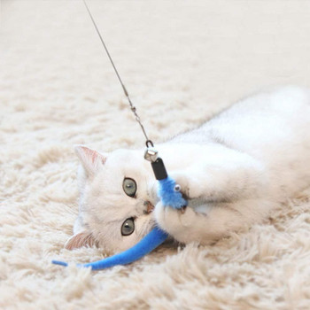 Αστείο παιχνίδι ραβδί γάτας αστείο ραβδί γάτας αντικατάσταση κεφαλής κάμπιας διαδραστική προπόνηση παιχνίδι παιχνιδιών προμήθειες για κατοικίδια
