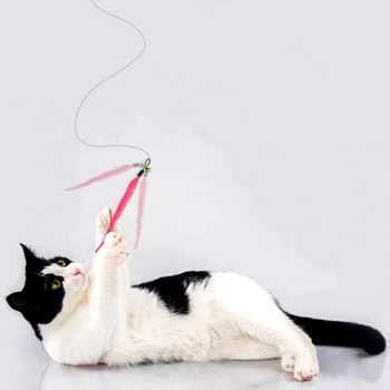 Αστείο παιχνίδι ραβδί γάτας αστείο ραβδί γάτας αντικατάσταση κεφαλής κάμπιας διαδραστική προπόνηση παιχνίδι παιχνιδιών προμήθειες για κατοικίδια