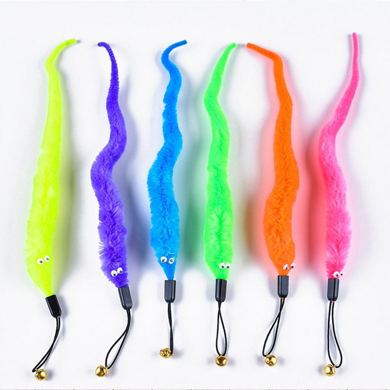 Αστείο παιχνίδι ραβδί γάτας αστείο ραβδί γάτας αντικατάσταση κεφαλής κάμπιας διαδραστική προπόνηση παιχνίδι παιχνιδιών προμήθειες για κατοικίδια