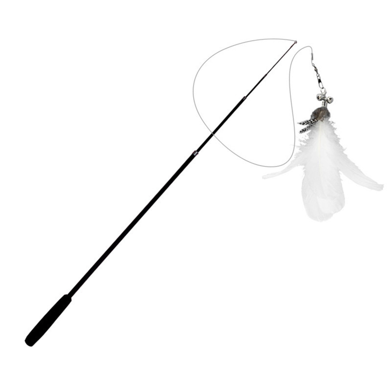 Toys Feather Wand Kitten Teaser Pure Feather Interactive Stick Toy