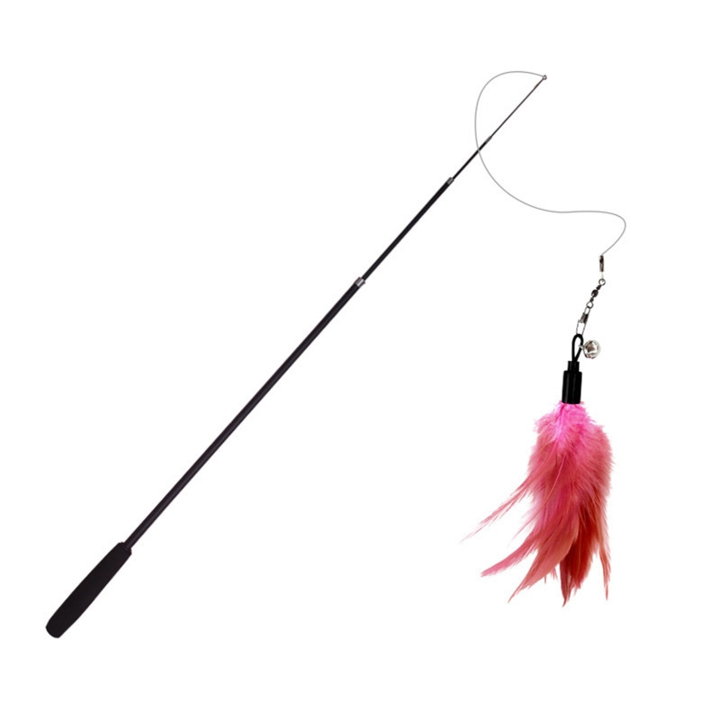 Toys Feather Wand Kitten Teaser Pure Feather Interactive Stick Toy