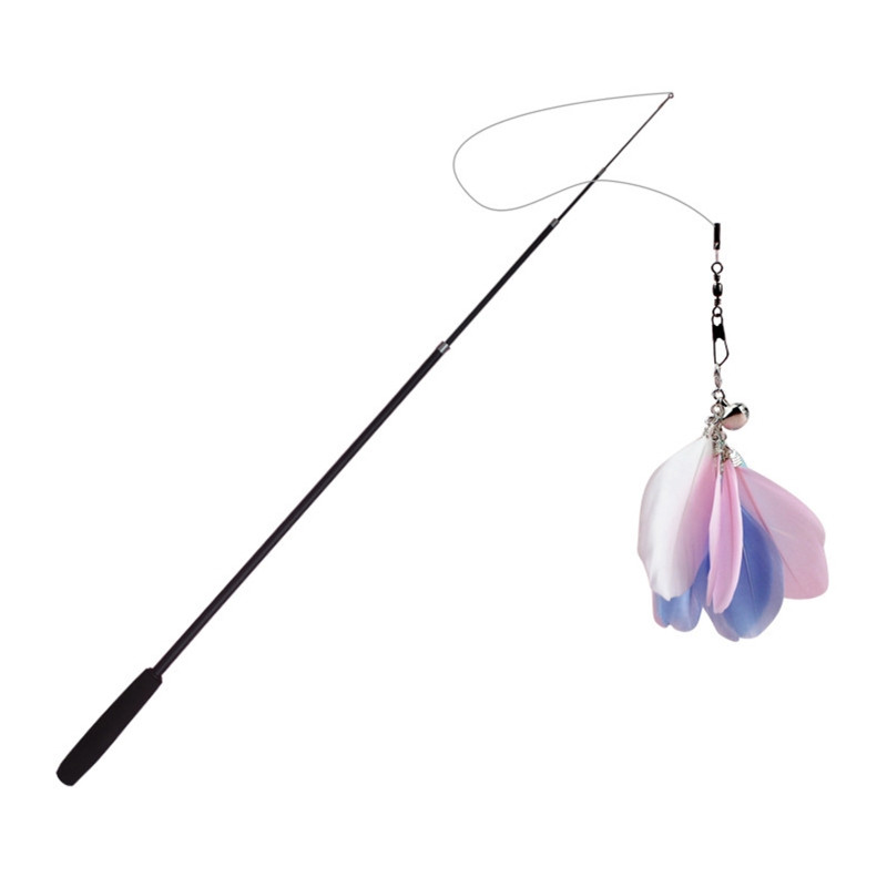 Toys Feather Wand Kitten Teaser Pure Feather Interactive Stick Toy