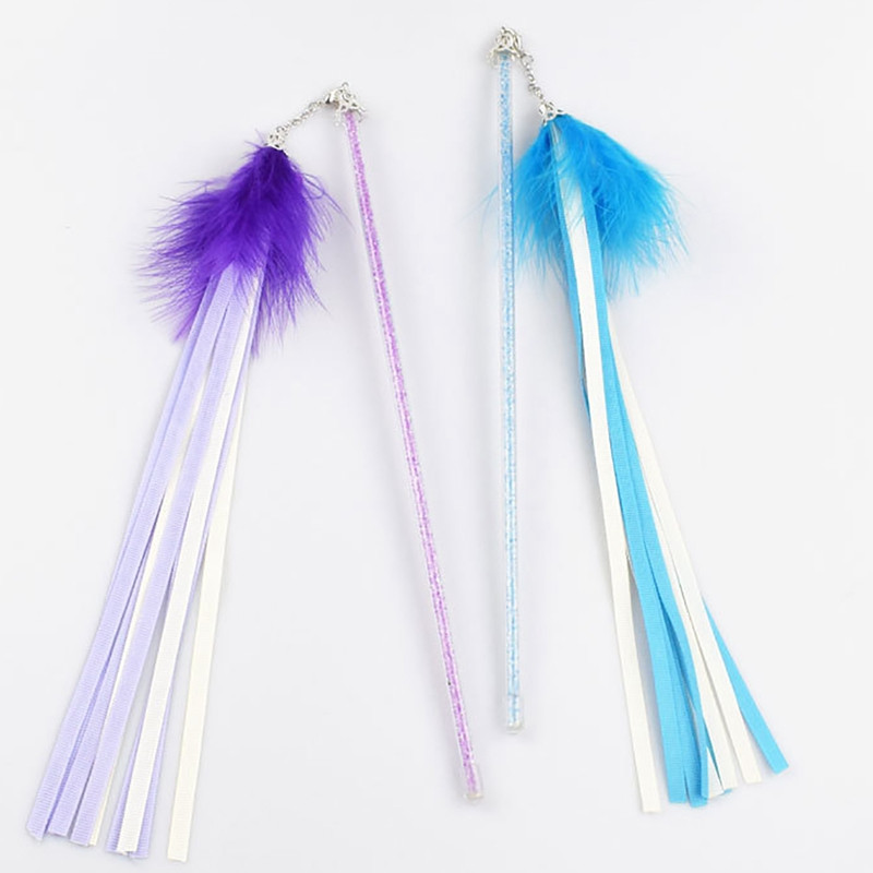 Ilus kassikepi tiib Plastist interaktiivne kassipulk võltssulgedega Kassipulgaga tutikepp kellukesega kassidele Aksessuaarid