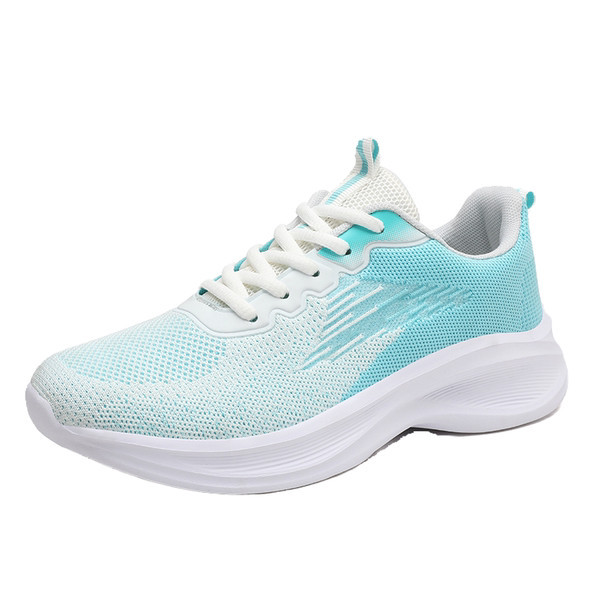 Proljetne ženske prozračne tenisice na vezanje preljeva boja