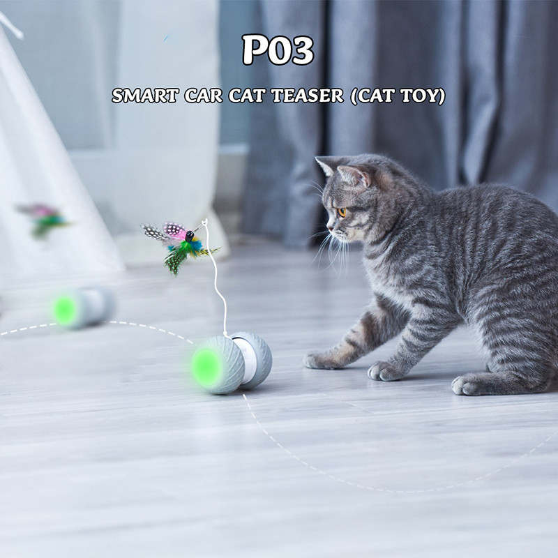 Cat Stick Feathers Dodaci za Smart Interactive Cat Toy Funny Pet Game Electronic LED Light Toys Kitty Balls