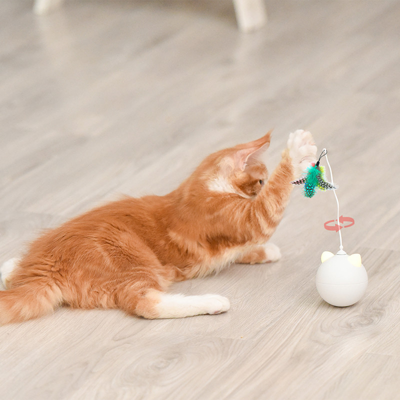 Cat Stick Feathers Dodaci za Smart Interactive Cat Toy Funny Pet Game Electronic LED Light Toys Kitty Balls