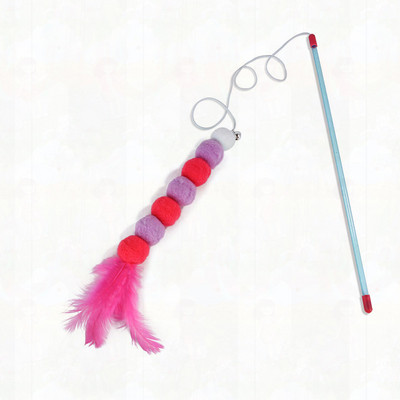 1 ΤΕΜ. Παιχνίδια με φτερά Γατάκι Αστεία Παιχνίδια για Κατοικίδια Ζωηρόχρωμα Παιχνίδια με Ράβδο Ράβδος Πλαστικά Διαδραστικά Μπαστούνια Παιχνιδιού Προμήθειες κατοικίδιων για γάτες