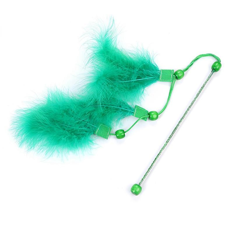 Dorakitten 1 τμχ Παιχνίδι τρέιζερ με χορδές γάτας Διαδραστικό παιχνίδι με ψεύτικο φτερό μαλακό ραβδί γατάκι Παιχνίδι Ραβδί για κατοικίδια Teaser Αξεσουάρ για κατοικίδια Προμήθειες για κατοικίδια