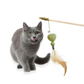 Cat Toys Feather Funny Cats Cat Teaser Interactive Natural Fun Kitten Wand Toy Pet Catnip Toy for Cat Supplies