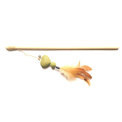 Cat Toys Feather Funny Cats Cat Teaser Interactive Natural Fun Kitten Wand Toy Pet Catnip Toy for Cat Supplies