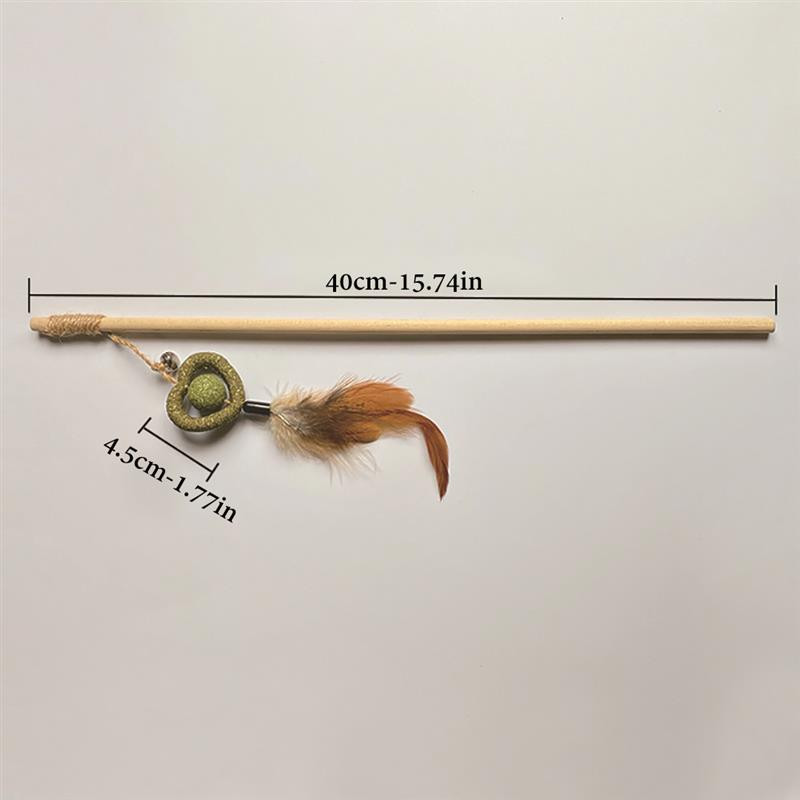 Cat Toys Feather Funny Cats Cat Teaser Interactive Natural Fun Kitten Wand Toy Pet Catnip Toy for Cat Supplies