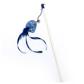 Igračka za mačke Pet Kitten Mouse Wand Drveni stup Lažna riba s perjem Cat Teaser Igračka s štapićem za kućne ljubimce sa zvonom Igračke za mačke