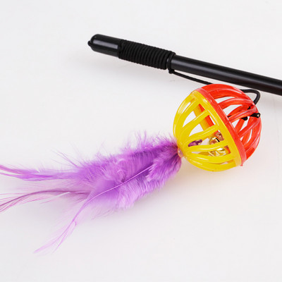 Animale de companie Jucărie Interacțiune pentru a ameliora plictiseala Clopoței Pene Amuzant Pisică Stick Accesorii pentru animale de companie Produse pentru pisoi Jucării interactive