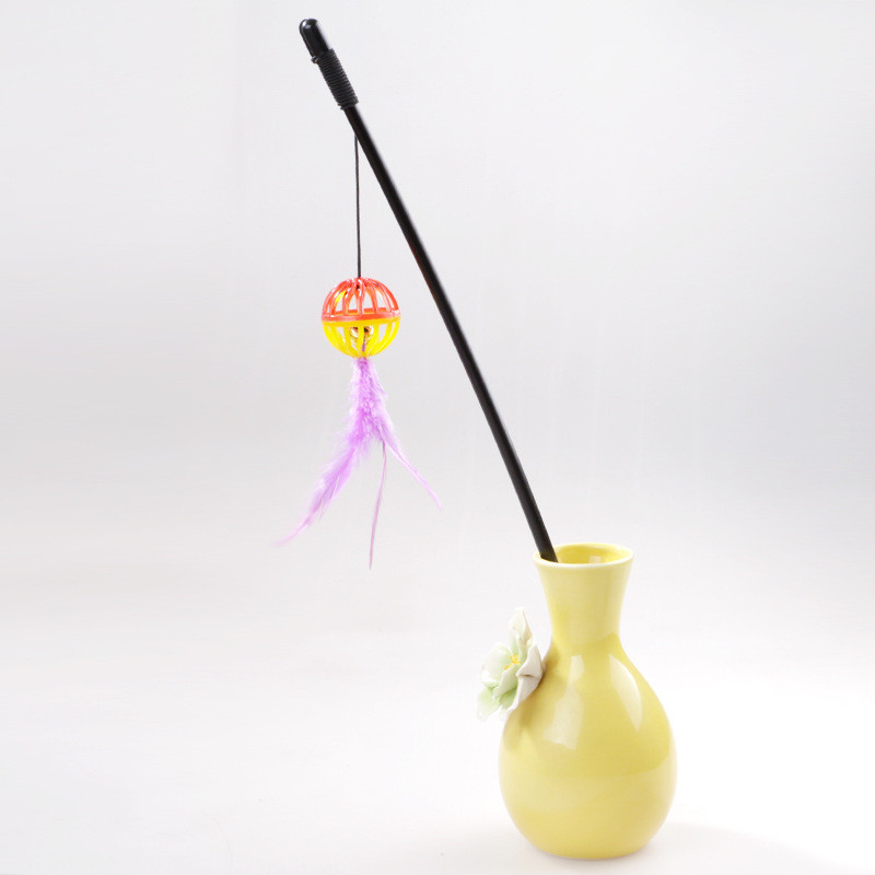 Animale de companie Jucărie Interacțiune pentru a ameliora plictiseala Clopoței Pene Amuzant Pisică Stick Accesorii pentru animale de companie Produse pentru pisoi Jucării interactive