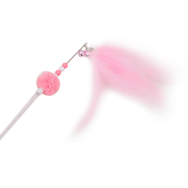 Legendog kunstsulega kassikepp Kassi interaktiivne mänguasi helmestega kassi õrritaja Kassipoeg Mängukepp koos Bell Catiga Lõbusate treeningmänguasjadega