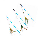 Jucării pentru pisici pentru animale de companie Jucării cu baghetă pentru pisici Baghetă de plastic Pisicuță amuzantă, colorată, tijă cu pene, jucării interactive pentru pisici, accesorii de joacă pentru pisici