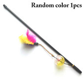 Dorakitten 1kom Cat Teaser Wand Toy Interaktivna lažna mačja palica od perja Kitten Teaser Igračka sa zvonom Oprema za kućne ljubimce Pribor za kućne ljubimce