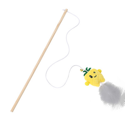 Kassimänguasi Puust võlukepp pipar ananass dinosaurus ja sulg Kassi õrritaja võlukepp Kassipoeg Interaktiivsed mänguasjad Lemmikloomakasside mänguasjad lemmikloomatarbed