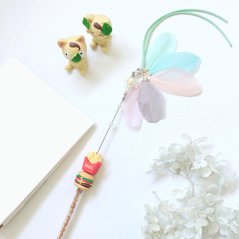 Παιχνίδι τρέιζερ γάτας Αστείο παιχνίδι ραβδί γάτας Παιχνίδι για γάτες Catcher ραβδί γάτα με καμπάνα Διαδραστικά χαριτωμένα τσιπ παγωτού Παιχνίδια για γατάκια σε σχήμα κοκ