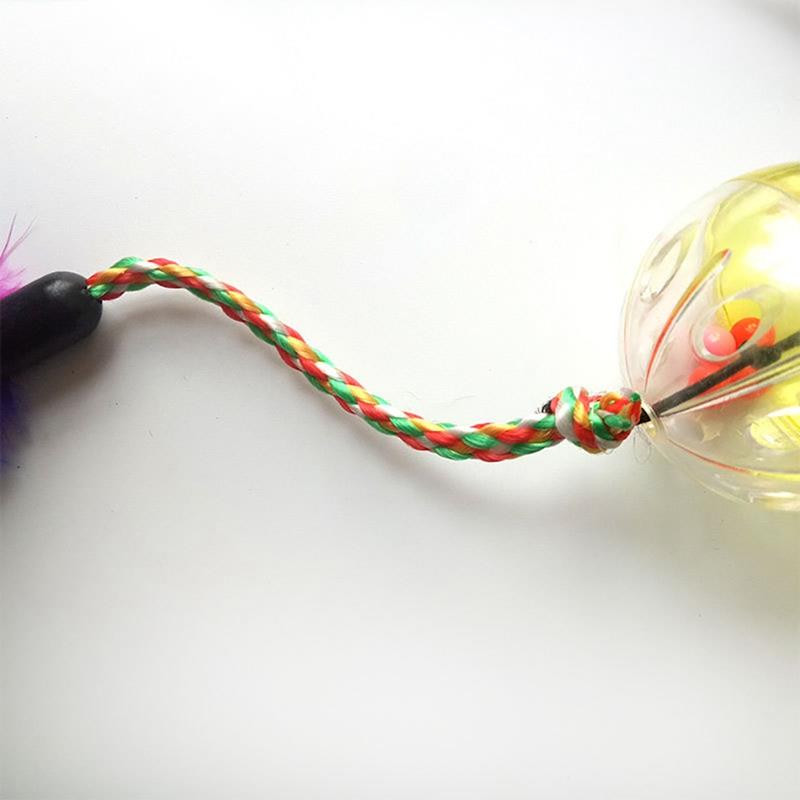 Legendog 1kom Cat Teaser Wand Toy Interaktivna lažna mačja palica od perja Kitten Teaser Igračka sa zvonom Oprema za kućne ljubimce Pribor za kućne ljubimce