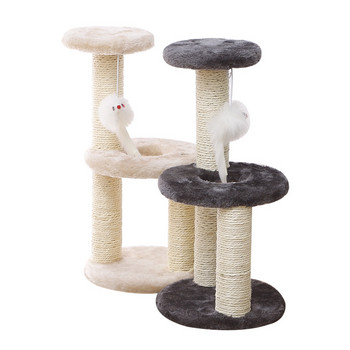 Cat Toys Scratching Post Sisal Rope Scratcher 3-Layers Cat Tree for Kitten Grind Claw Cat Climbing Frame Posts Έπιπλα για κατοικίδια