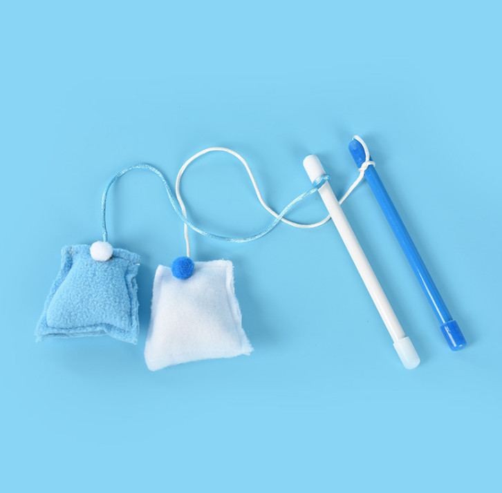 1,35 USD/gab mājdzīvnieks kaķis kaķēns rotaļlietas kaķu ķircinātājs īsie nūjas spalvu bumbiņas pele 20gab/partija