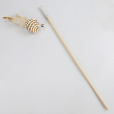 Uus saabunud hiirekala naljakas kellukesega kassipulk Kvaliteetne kõrge elastsusega sulgedega mänguasi lemmikloomakasside interaktiivsetele mänguasjadele