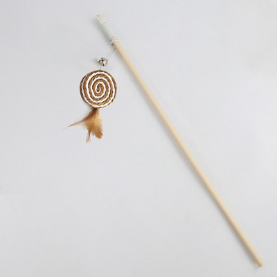 Uus saabunud hiirekala naljakas kellukesega kassipulk Kvaliteetne kõrge elastsusega sulgedega mänguasi lemmikloomakasside interaktiivsetele mänguasjadele