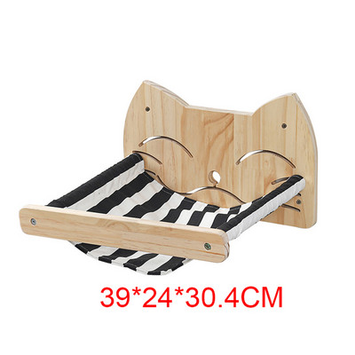 Prie sienos tvirtinama didelių kačių lentyna kačių hamakam – aukščiausios kokybės kačių baldai, skirti miegui, žaidimui, laipiojimui ir poilsiui kačių žaislas