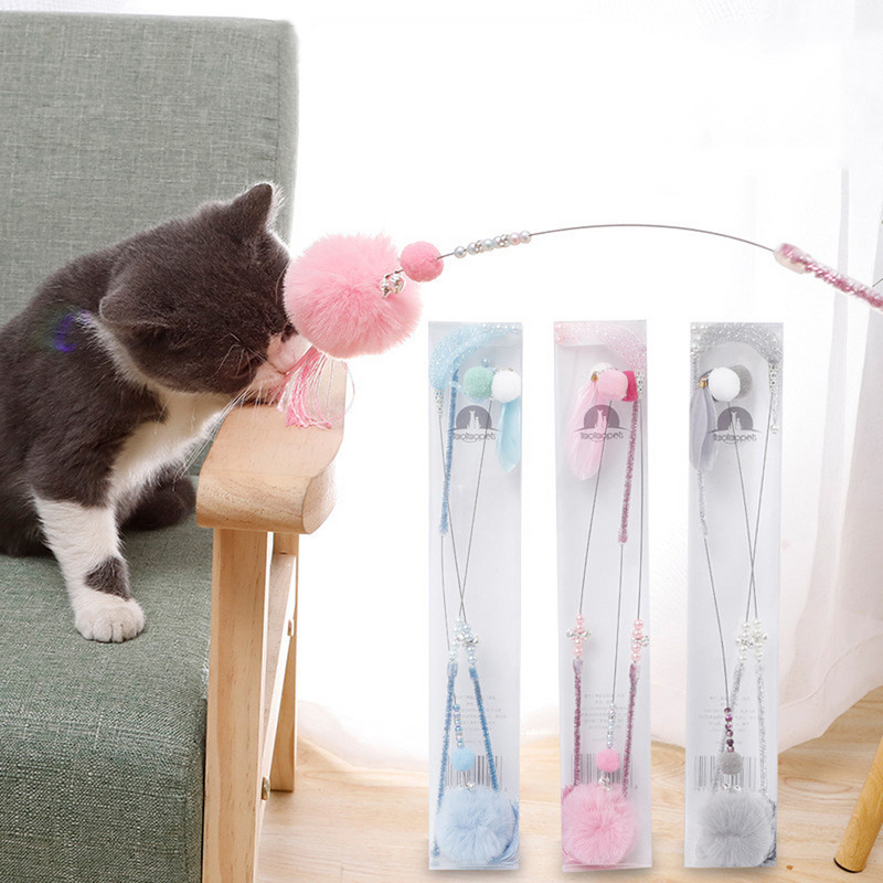 Legendog 3pcs Cat Toy Cat Wand Toy Funny Interactive Feather Cat Teaser Toy Kitten Bell Toys For Cat Oprema za kućne ljubimce