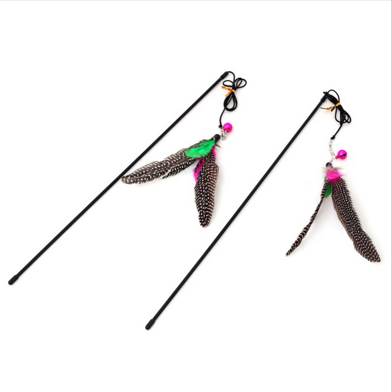 Smiješna igračka od mačjeg perja Plastična umjetna šarena igračka za zadirkivanje mačaka Štapić od mačjeg perja Interaktivne igračke za ljude i životinje Potrepštine za kućne ljubimce