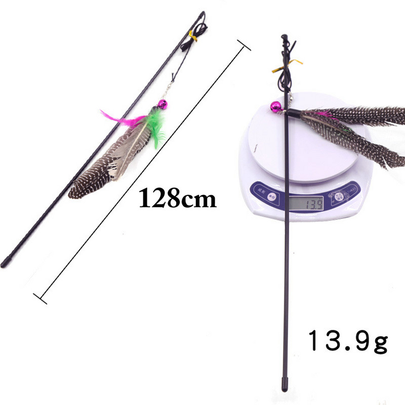 Smiješna igračka od mačjeg perja Plastična umjetna šarena igračka za zadirkivanje mačaka Štapić od mačjeg perja Interaktivne igračke za ljude i životinje Potrepštine za kućne ljubimce