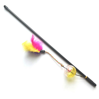 1kom/2kom Igračka za mačke Cat Teaser Wand Interaktivni mačji štapić od perja Kitten Teaser Bell Igračke za mačke Oprema za kućne ljubimce