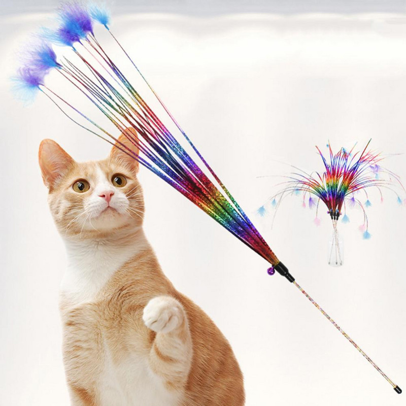 Štap za kućne ljubimce Interaktivna igračka mačka mačić pero zvono kićanka štap za igru