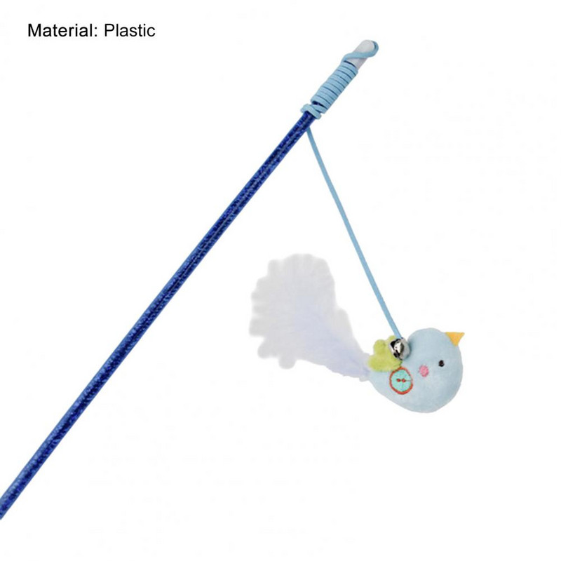 Jucării amuzante pentru pisici pentru animale de companie Stick șic pentru pisici de companie cu pandantiv în formă de pasăre pentru antrenament interactiv pentru animale de companie Stick pentru pisici jucărie