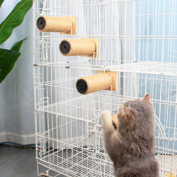 Котешка клетка Сизал Стълба Стълба Стенен котешка драскалка Дърво за дейности за котенца Направи си сам Рафтове за стена Стъпки Играчка за котка Мебели