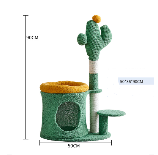 Mordern Cactus Cat Kraapimispost Big House Armas kraabits koos Condo Nest Cat Tree lemmiklooma mängumaja sisemööbliga