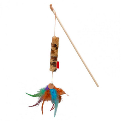 Durable Pet Kitten Cat Feather Stick Toy Cat Teaser Toy Mekana obuka