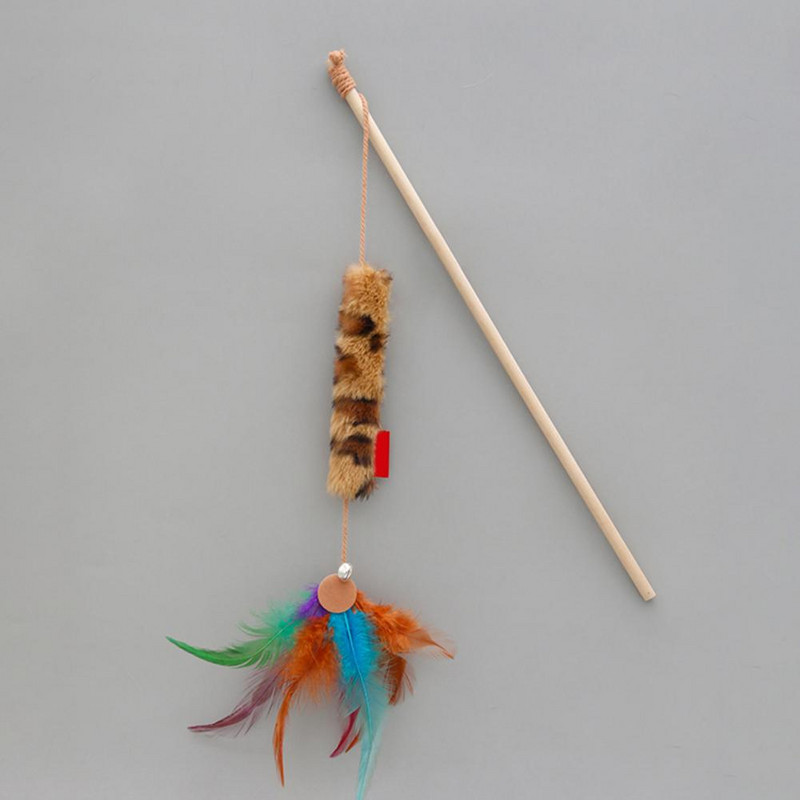 Durable Pet Kitten Cat Feather Stick Toy Cat Teaser Toy Mekana obuka