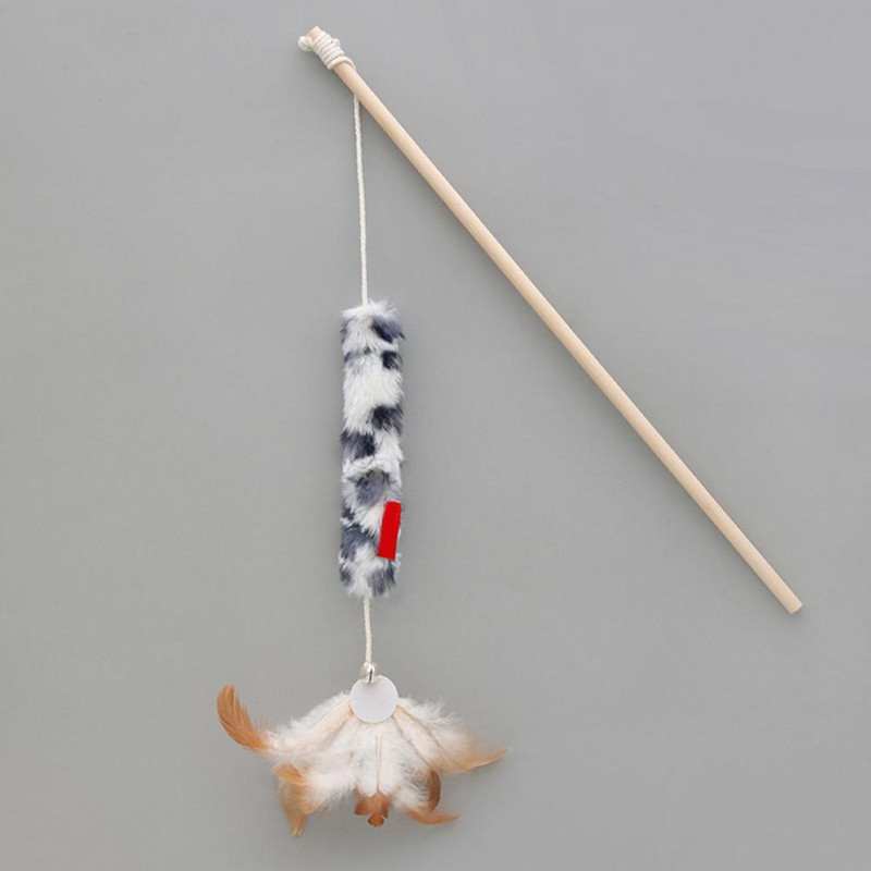 Durable Pet Kitten Cat Feather Stick Toy Cat Teaser Toy Mekana obuka