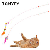 2 tk Naljakas kassikepp, värviline kuulsulg terastraadiga kellukesega Kassipüük Interaktiivset mängumängu mängivat kassipoega