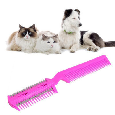 Lemmikloomakarva trimmer, kamm, lõikamine ja 2 teraga koera kass, hooldav habemenuga Harvendav juuksehari kammitooted kassidele