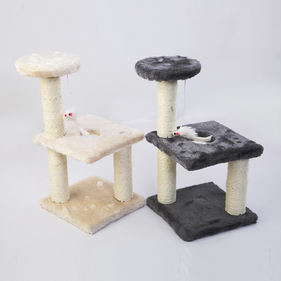 Macska mászókeret kaparófa játék három rétegű karcolóoszlop Macskák ugróplatform játék oktató kisállatkellékek